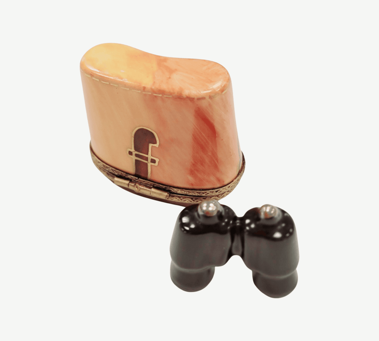 Binoculars Limoges Box Gift Porcelain Limoges sports world travel French Trinket Box