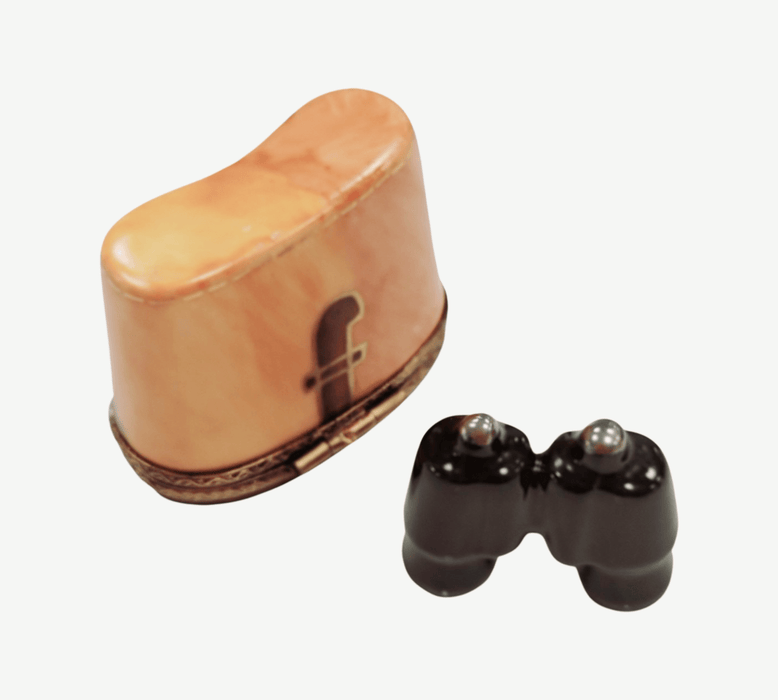 Binoculars Limoges Box Gift Porcelain Limoges sports world travel French Trinket Box