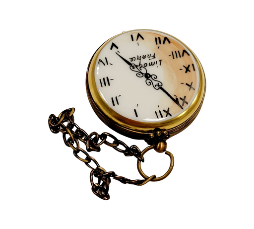 Limoges Pocket Watch Elegance for Timeless Collectors Porcelain Limoges home French Trinket Box