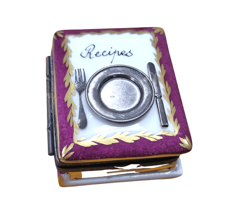 Recipe Book Limoges Box for Collectors Porcelain Limoges food book mother French Trinket Box
