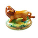 Lion and Lamb Limoges Box for Nature Lovers Porcelain Limoges wild animals religious christian French Trinket Box