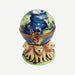 Lions Supporting Globe Figurine Porcelain Limoges travel cat wild French Trinket Box