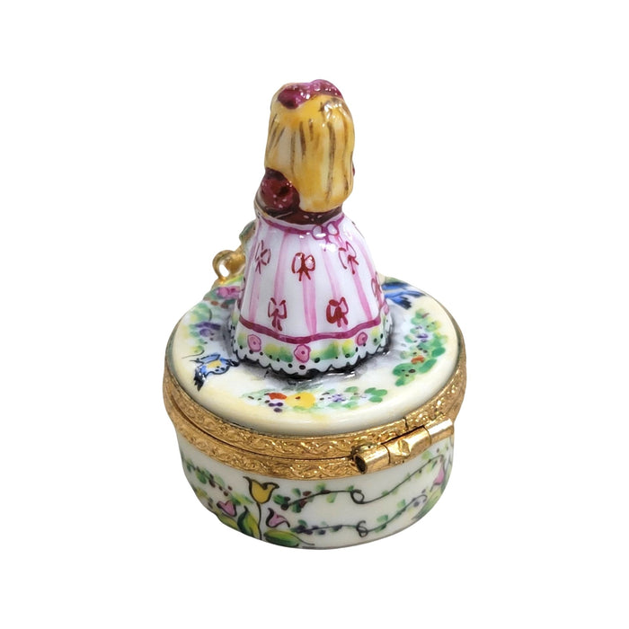 Springtime Girl Limoges Box for Collectors Porcelain Limoges Limoges Boxes baby figurine maternity French Trinket Box
