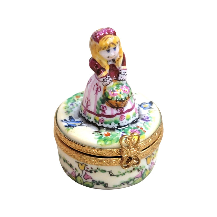 Springtime Girl Limoges Box for Collectors Porcelain Limoges Limoges Boxes baby figurine maternity French Trinket Box
