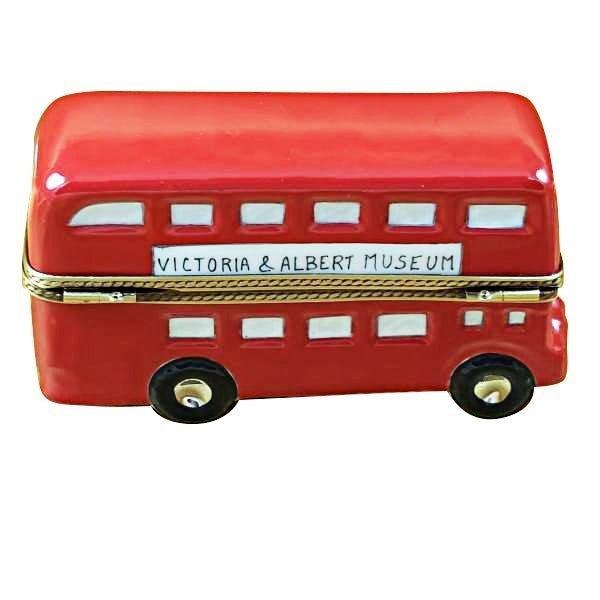London Double Decker Bus for Collectors Porcelain Limoges travel vehicle French Trinket Box