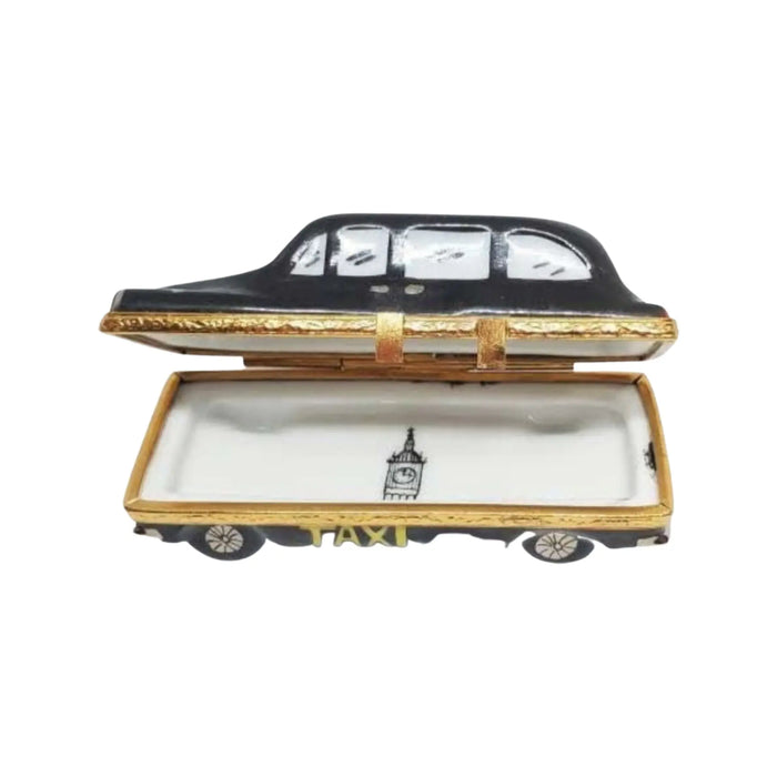 London Taxi Limoges Box for Collectors Porcelain Limoges vehicle travel French Trinket Box