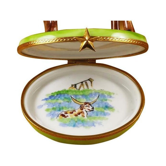 A thoughtful gift for Francophiles: the Longhorn Bull with Removable Insert Limoges box