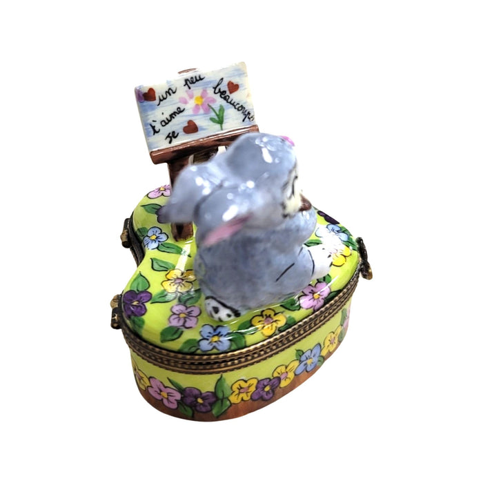 Love Bunny Limoges Box for Elegant Gifting Porcelain Limoges easter rabbit valentine love French Trinket Box