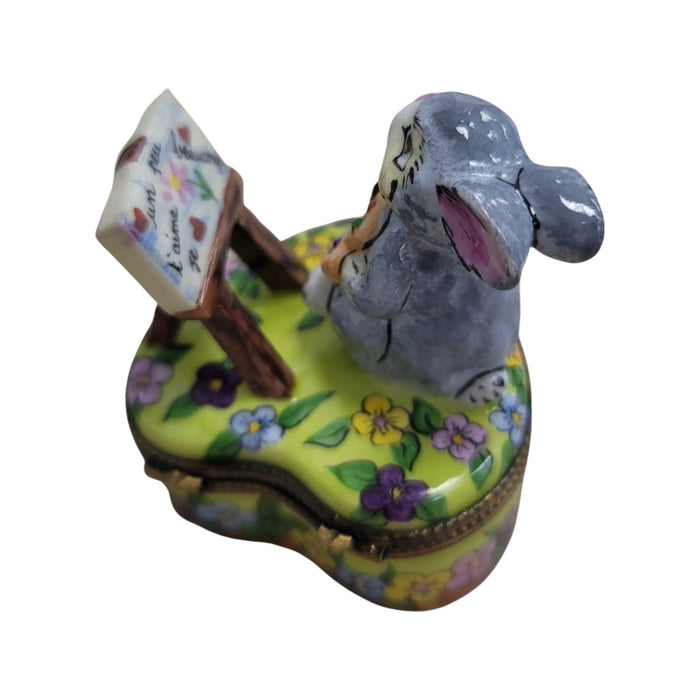 Love Bunny Limoges Box for Elegant Gifting Porcelain Limoges easter rabbit valentine love French Trinket Box