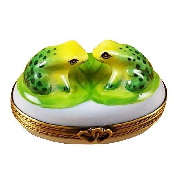 Love Frogs Limoges Box for Collectors Porcelain Limoges frog Rochard Limoges Box love valentine French Trinket Box