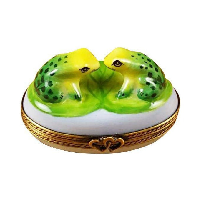 Authentic Rochard Love Frogs Limoges box, hand-painted in France, from Limoges Boutique