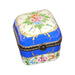 Luxury Blue Perfume Box for Elegant Gifting Porcelain Limoges Perfume French Trinket Box