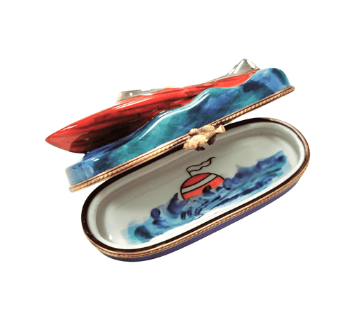 Luxury Speed Boat Gift Porcelain Limoges boat French Trinket Box