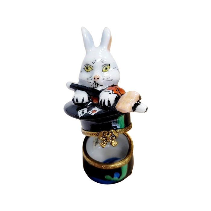 Magic Rabbit Limoges Box for Collectors Porcelain Limoges rabbit professional kids maternity fine spiritual French Trinket Box