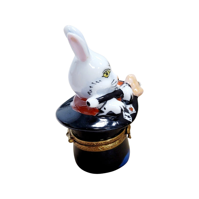 Magic Rabbit Limoges Box for Collectors Porcelain Limoges rabbit professional kids maternity fine spiritual French Trinket Box