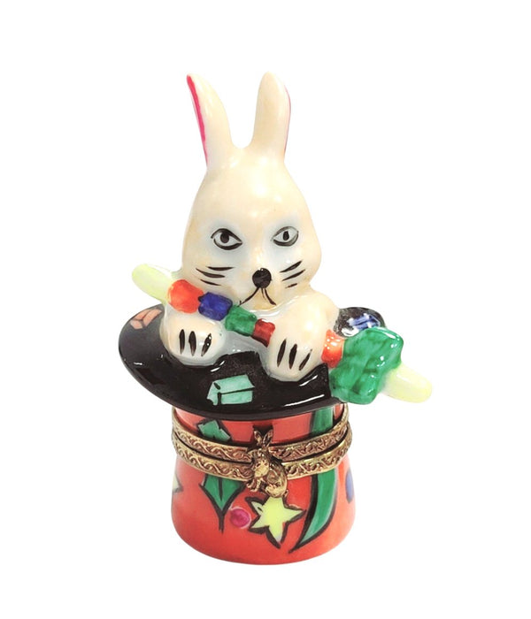 Magic Rabbit Limoges Box for Collectors Porcelain Limoges rabbit professional kids maternity fine spiritual French Trinket Box