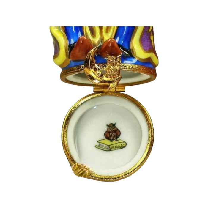 Magician Figurine for Whimsical Collectors Porcelain Limoges spiritual myth Fairy Tale French Trinket Box