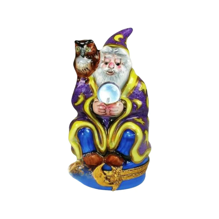 Magician Figurine for Whimsical Collectors Porcelain Limoges spiritual myth Fairy Tale French Trinket Box