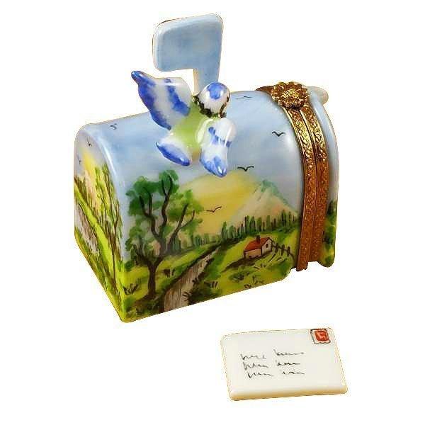 Mailbox Limoges Box for Collectors Porcelain Limoges Garden home French Trinket Box