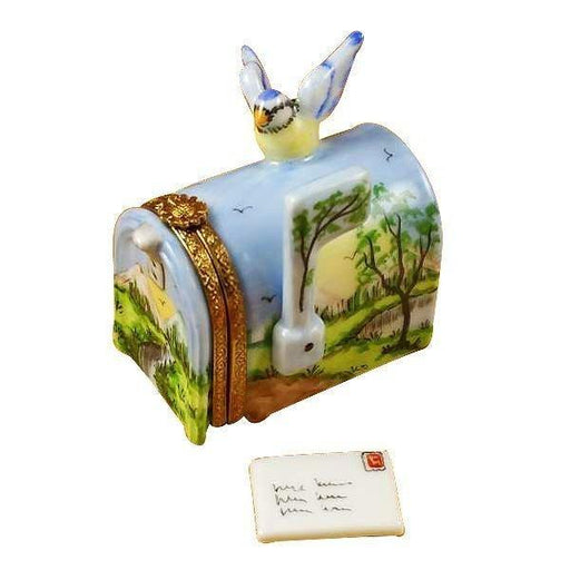 Mailbox Limoges Box for Collectors Porcelain Limoges Garden home French Trinket Box
