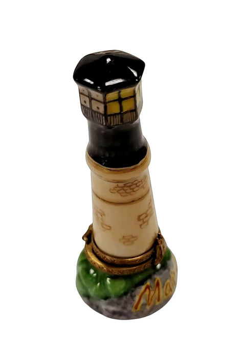 Maine Lighthouse Limoges Box for Coastal Decor Porcelain Limoges beach ocean travel united states French Trinket Box