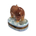 Majestic Brown Bear Limoges Box for Nature Lovers Porcelain Limoges bear French Trinket Box