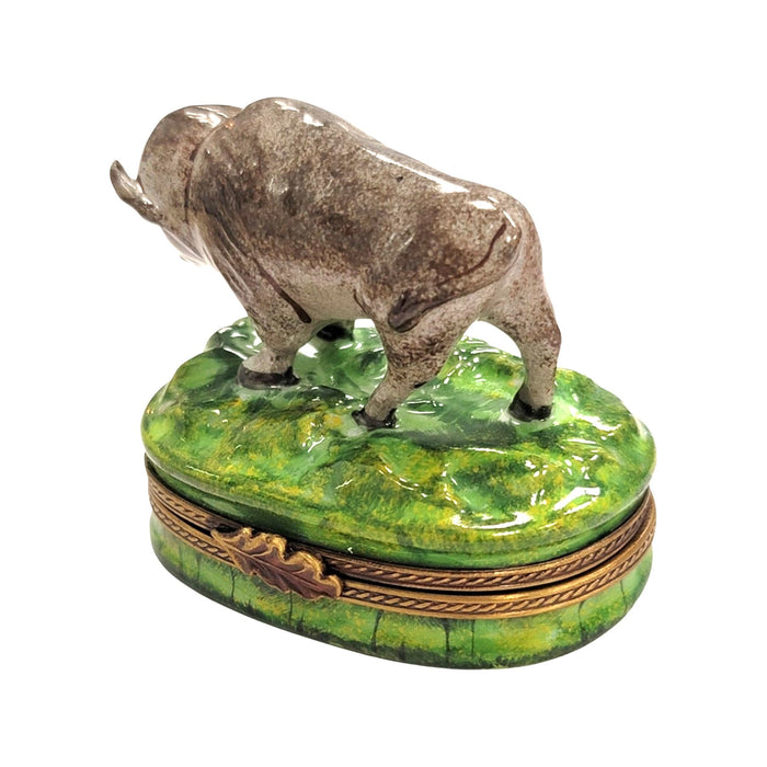Majestic Buffalo Figurine for Collectors Porcelain Limoges limoges boxes farm animal French Trinket Box