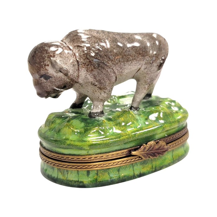 Majestic Buffalo Figurine for Collectors Porcelain Limoges limoges boxes farm animal French Trinket Box