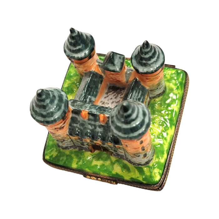 Fortified Castle Box for Royal Collectors Porcelain Limoges monuments travel myth Fairy Tale French Trinket Box