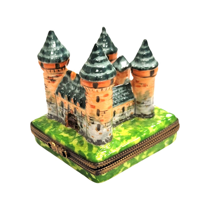 Fortified Castle Box for Royal Collectors Porcelain Limoges monuments travel myth Fairy Tale French Trinket Box