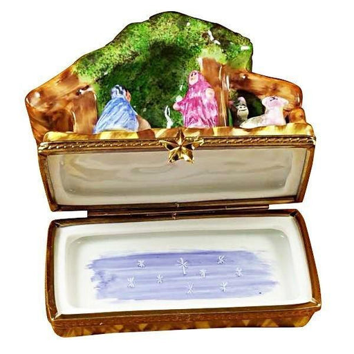 Manger Nativity Box for Christmas Joy Porcelain Limoges nativity French Trinket Box