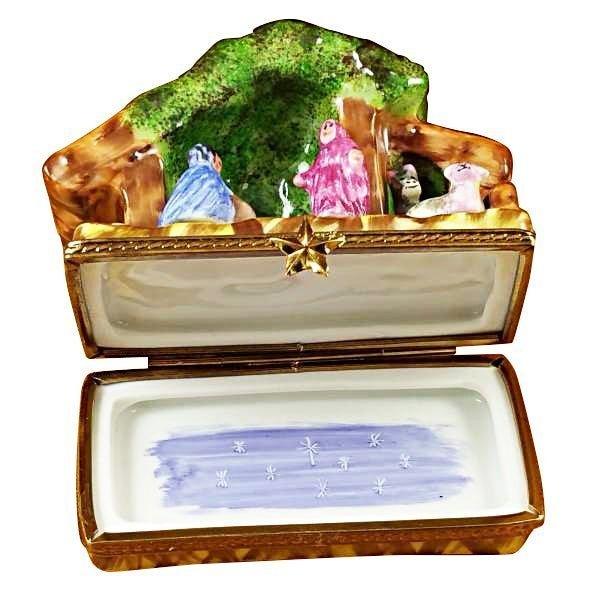 Manger Nativity Box for Christmas Joy Porcelain Limoges nativity French Trinket Box