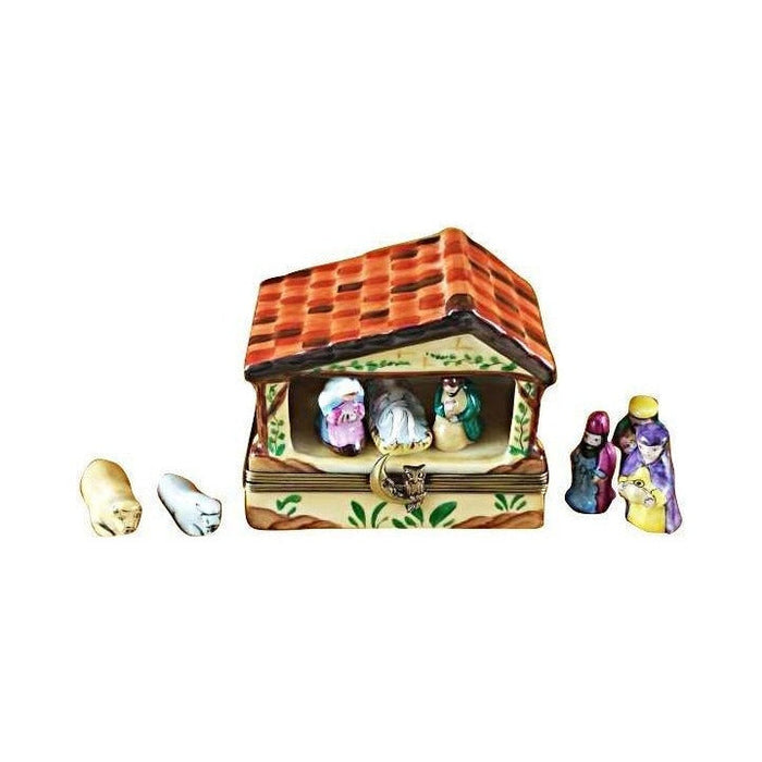 Authentic Rochard Manger with 8 Removable Pieces Limoges box, hand-painted in France, from Limoges Boutique