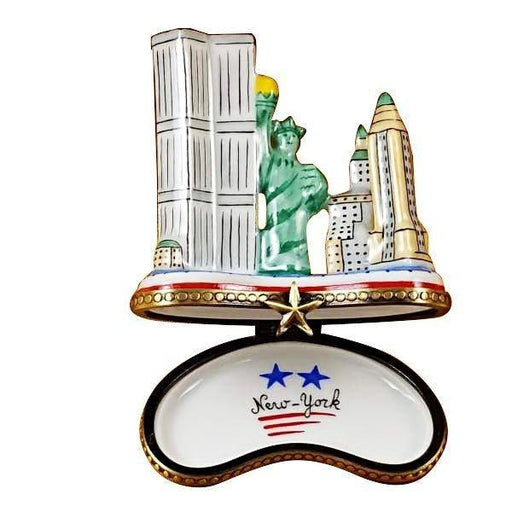 Manhattan Skyline Limoges Box for NYC Lovers Porcelain Limoges united states Travel monuments French Trinket Box