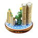 Manhattan Skyline Limoges Box for NYC Lovers Porcelain Limoges united states Travel monuments French Trinket Box