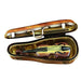 Maplewood Violin Case for Music Lovers Porcelain Limoges Music French Trinket Box