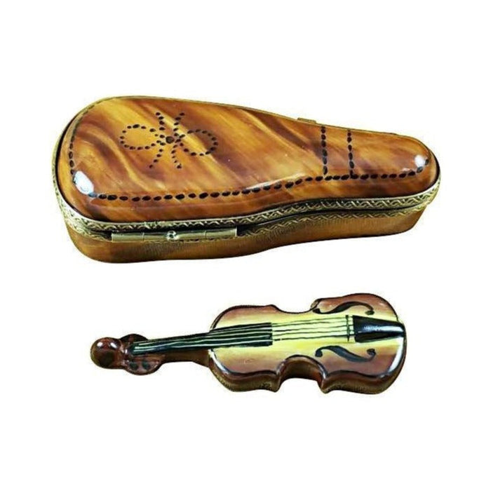 Gift idea for someone who loves France: Maplewood Violin Case with Violin Limoges box