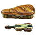 Maplewood Violin Case for Music Lovers Porcelain Limoges Music French Trinket Box