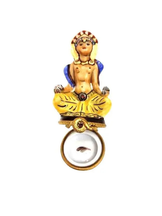 Meditating Egyptian Limoges Box for Spiritual Collectors Porcelain Limoges travel myth French Trinket Box