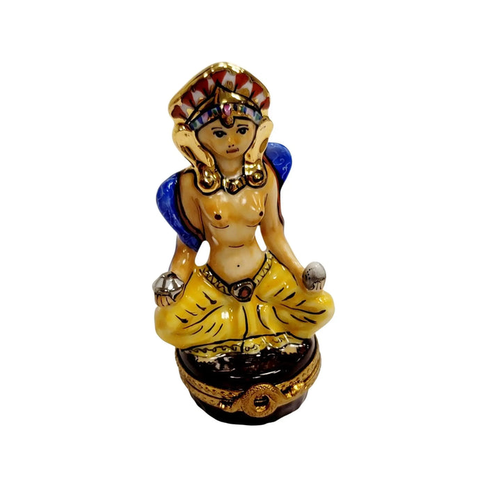Meditating Egyptian Limoges Box for Spiritual Collectors Porcelain Limoges travel myth French Trinket Box