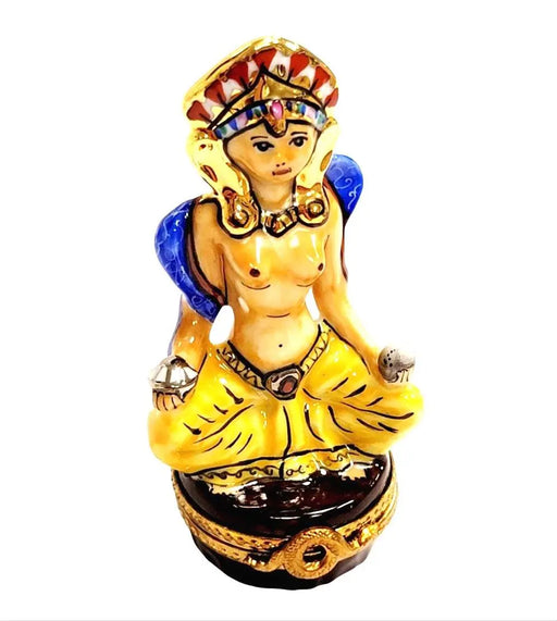 Meditating Egyptian Limoges Box for Spiritual Collectors Porcelain Limoges travel myth French Trinket Box