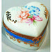 Heart Shaped Limoges Box for Romantic Gifts Porcelain Limoges Decal French Trinket Box