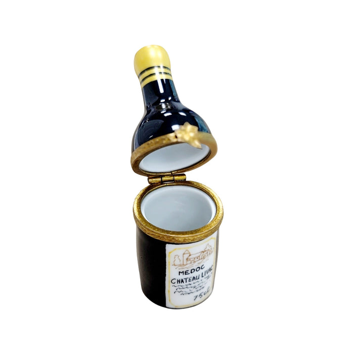 Medoc Bottle Wine Limoges Box Porcelain Limoges wine French Trinket Box