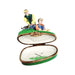 Golfing Men Limoges Box for Sports Lovers Porcelain Limoges golf French Trinket Box