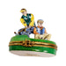 Golfing Men Limoges Box for Sports Lovers Porcelain Limoges golf French Trinket Box