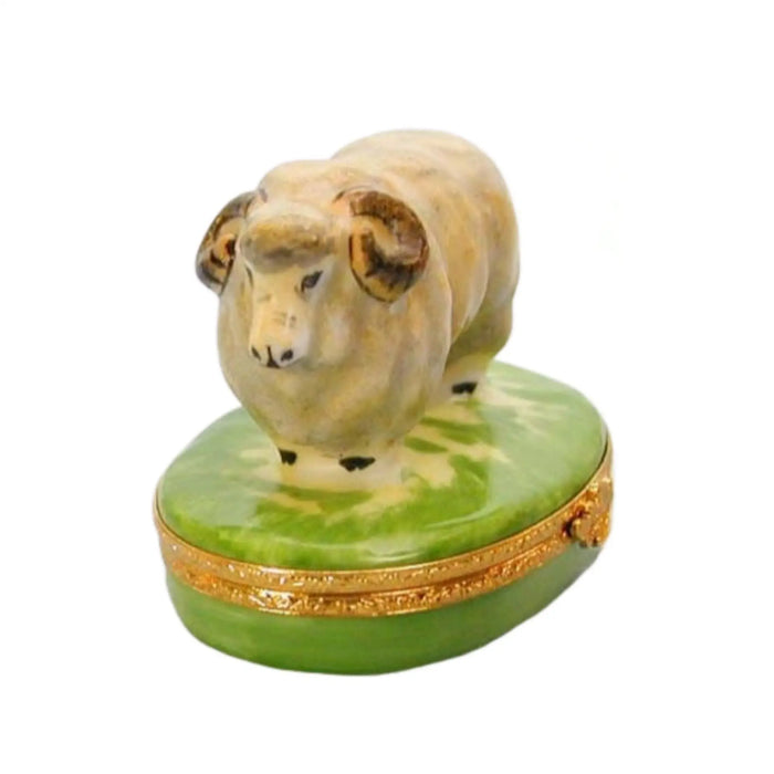 Merino Sheep Limoges Box for Animal Lovers Porcelain Limoges wild animals French Trinket Box