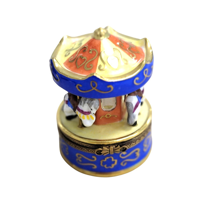 Merry Go Round Carousel Limoges Box Porcelain Figurine-Carnival-CH9J111