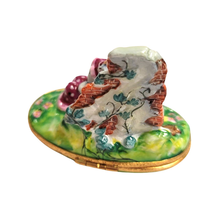 Mice Serenading in Garden Porcelain Limoges Mice Love home French Trinket Box