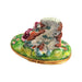 Mice Serenading in Garden Porcelain Limoges Mice Love home French Trinket Box