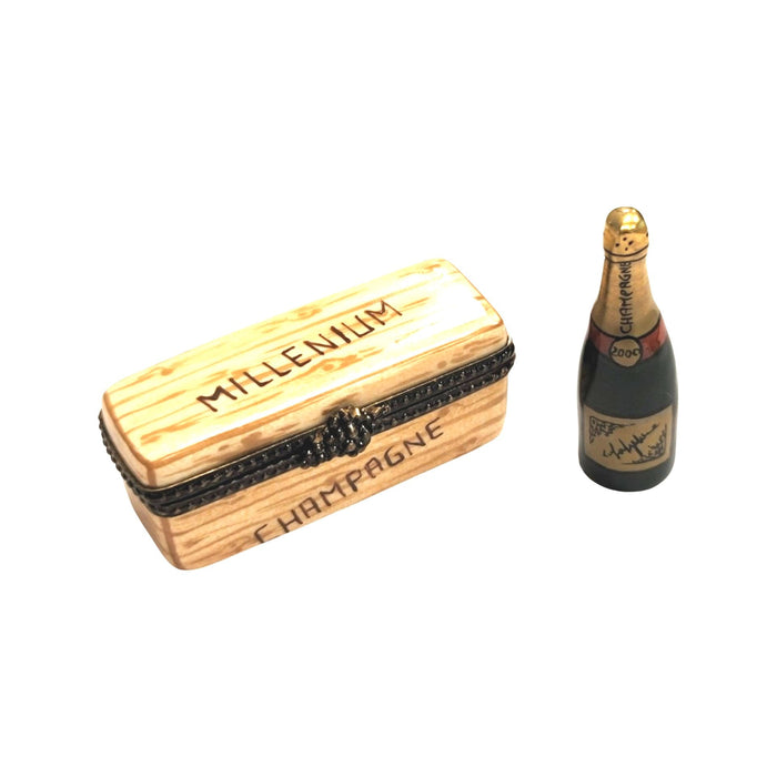 Millennium Champagne Limoges Box for Luxury Collectors Porcelain Limoges wine French Trinket Box